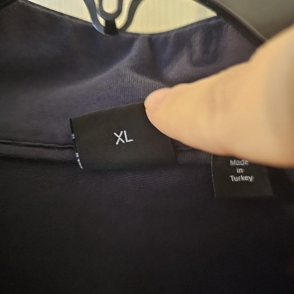 Hugo Boss 1/4 Button Sweater Mens Regular Fit Navy Cotton Long Sleeve Size XL - Picture 3 of 6